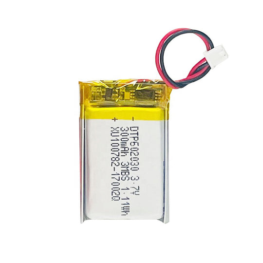 602030 300mAh with KC62133, CB, BIS, UL1642 & RoHS | 3.7V LiPo Lithium Ion Battery