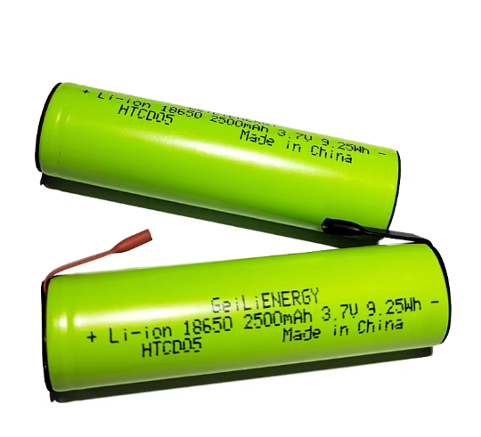 Cylindrical 18650 3.7V 2500mah Li-ion Battery (A-grade cell）