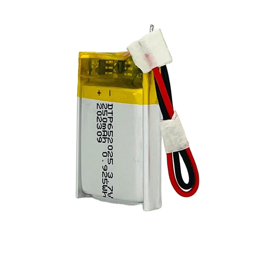 652025 250mAh 3.7V Lithium Ion Battery