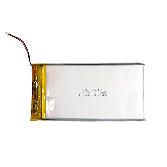 1265135 10000mAh with KC62133, UL1642, UN38.3, CB RoHS & BIS | 3.7V LiPo Lithium Ion Battery