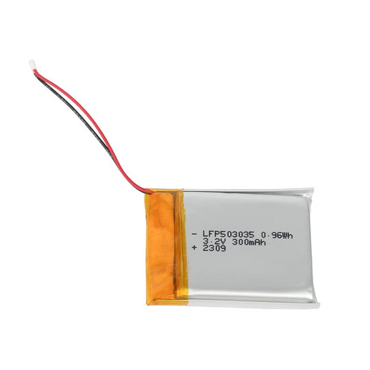 503035 300mAh with UN38.3 | 3.7 V LiFePO4 Battery