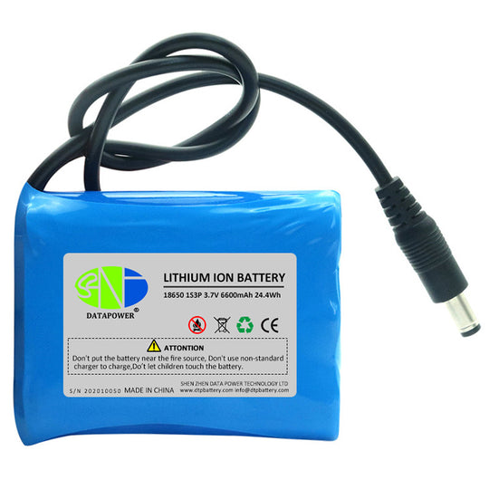 Cylindrical 18650-3P 3.7V  6600mah Li-ion Battery Pack (A-grade cell）