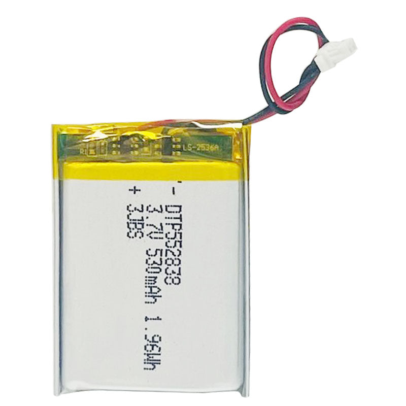 552838 530mAh with UN38.3, UL1642, CB, KC62133, CE, RoHS, MSDS/SDS | 3.7V LiPo Lithium Ion Battery