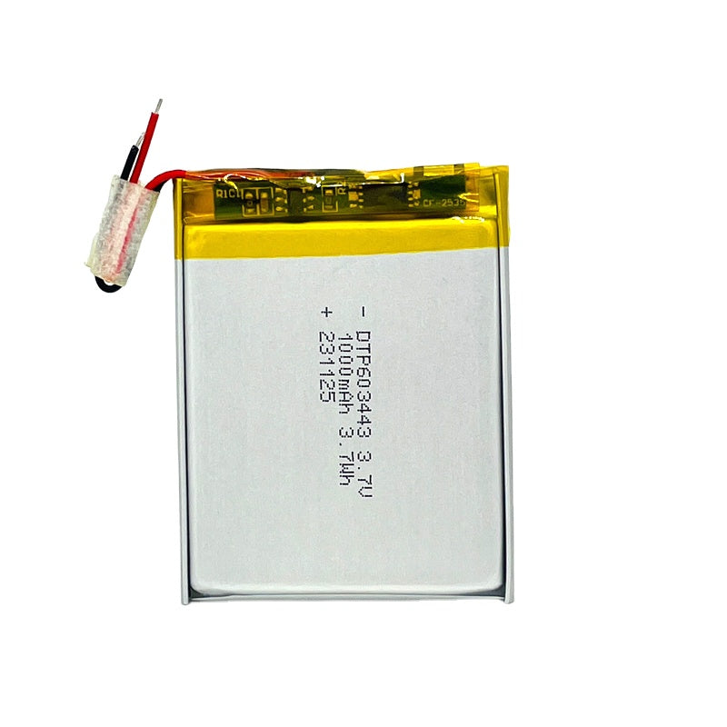 603443 1000mAh with UN38.3, UL1642, CB, CE, RoHS | 3.7V LiPo Lithium Ion Battery