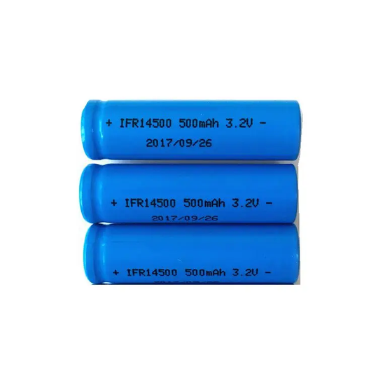 Cylindrical 14500 3.7V 500mah Li-ion Battery (A-grade cell）