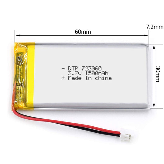 723060 1500mAh | 3.7V LiPo Lithium Ion Battery