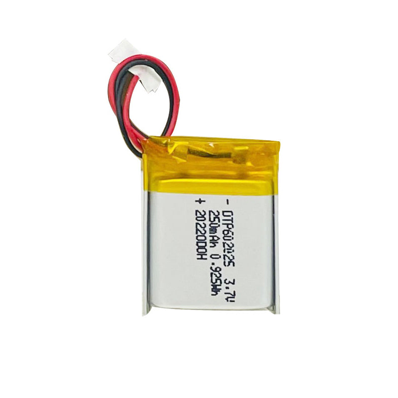 602025 250mAh with UN38.3, UL1642, IEC62133, CB, KC62133, MSDS/SDS| 3.7V LiPo Lithium Ion Battery