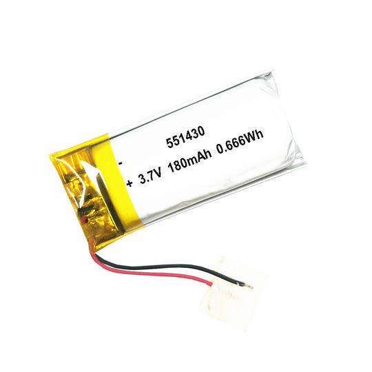 551430 180mAh with KC62133 & UL1642 | 3.7V LiPo Lithium Ion Battery