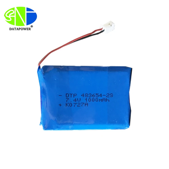 7.4V Lithium Battery Pack 483654-2S 1000mah