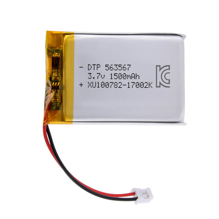563567 1500mAh with KC62133 & IEC62133 | 3.7V LiPo Lithium Ion Battery