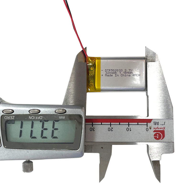 502033 320mAh with KC62133 & CE | 3.7V LiPo Lithium Ion Battery