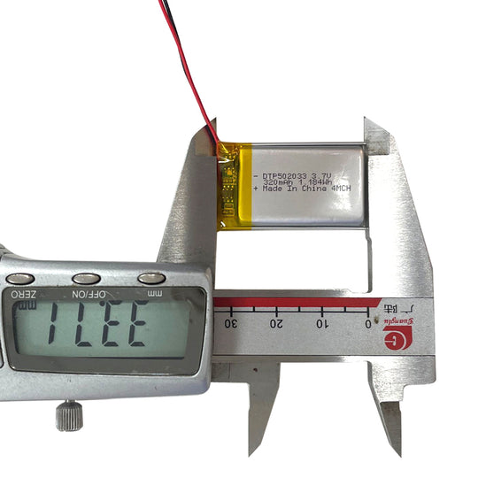 502033 320mAh with KC62133 & CE | 3.7V LiPo Lithium Ion Battery