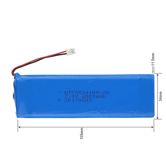 7.4V Lithium Battery Pack 5534105-2S 2000mah