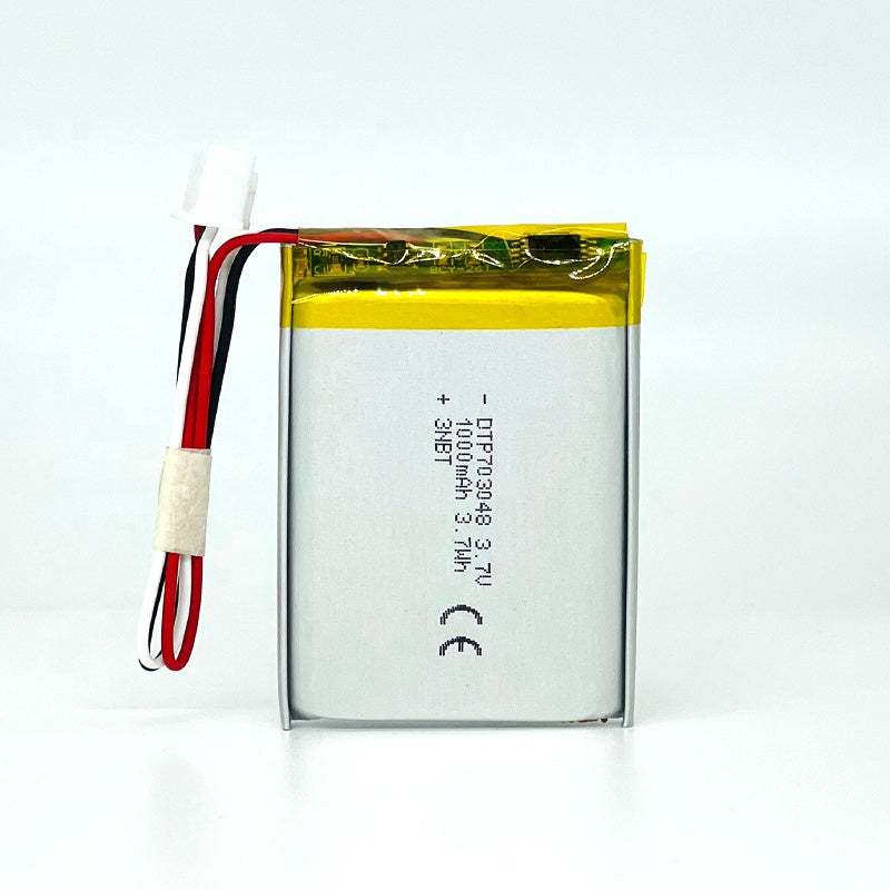 703048 1000mAh with KC62133, UN38.3, UL1642 & RoHS | 3.7V LiPo Lithium Ion Battery