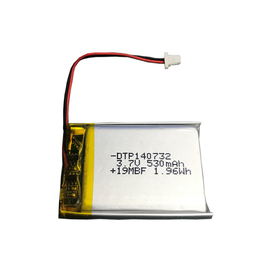 140732 530mAh with UN38.3, UL1642, CB, KC62133, CE, RoHS, MSDS/SDS| 3.7V LiPo Lithium Ion Battery