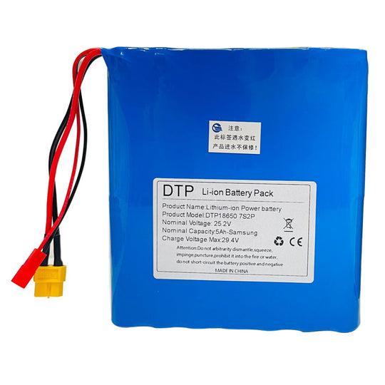 Cylindrical 18650-7S2P 25.2V 5000mah Li-ion Battery Pack (A-grade cell）