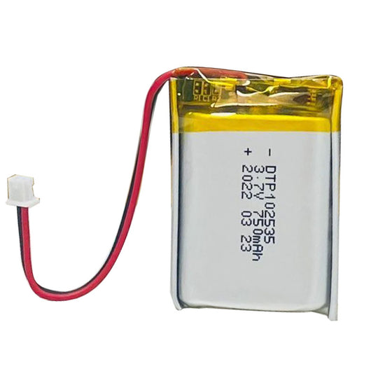 102535 750mAh with | 3.7V LiPo Lithium Ion Battery