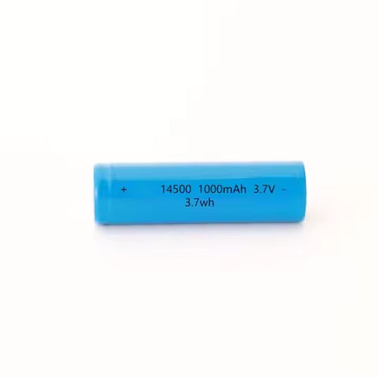 Cylindrical 14500 3.7V 1000mah Li-ion Battery (A-grade cell）