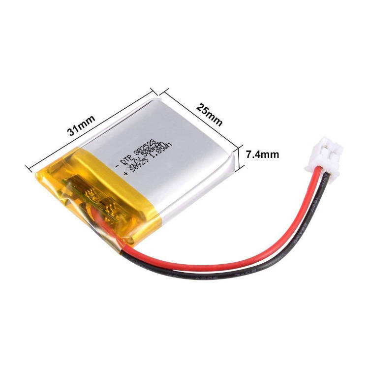 802528 500mAh with KC62133 | 3.7V LiPo Lithium Ion Battery