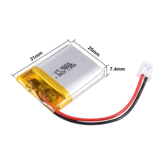 802528 500mAh with KC62133 | 3.7V LiPo Lithium Ion Battery