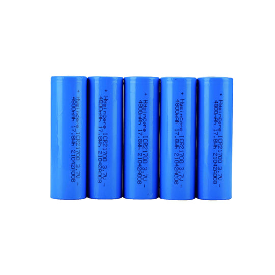 Cylindrical 21700 3.7V 4800mah Li-ion Battery (A-grade cell）