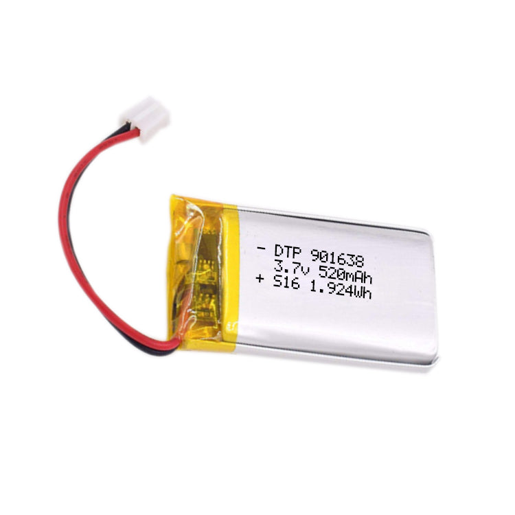 901638 520mAh with KC62133, PSE & RoHS | 3.7V LiPo Lithium Ion Battery