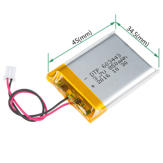 603442 850mAh with UN38.3, IEC62133, CB, CE, RoHS | 3.7V LiPo Lithium Ion Battery
