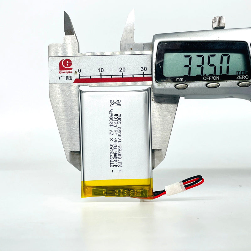 673450 1200mAh with KC62133, CE & RoHS | 3.7V LiPo Lithium Ion Battery