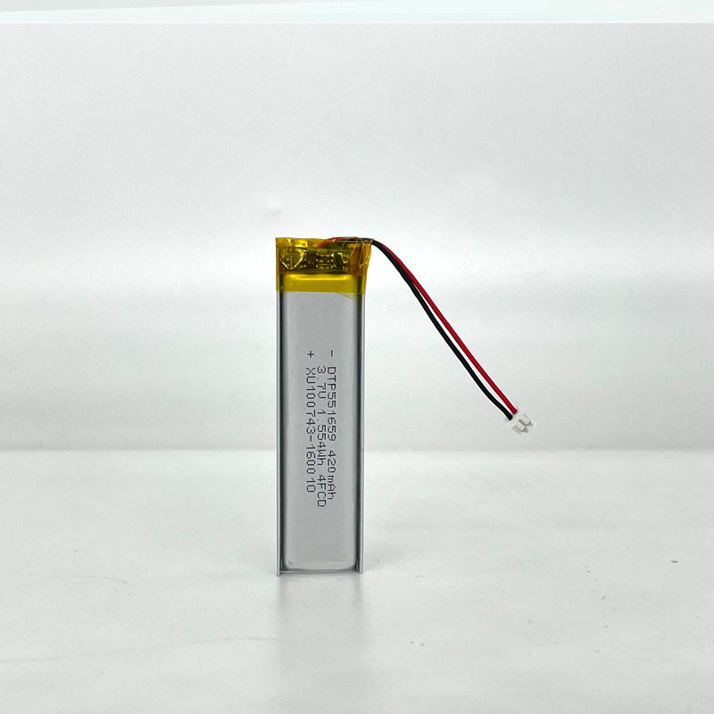551659 420mAh with KC62133, UN38.3, UL1642, CE & RoHS | 3.7V LiPo Lithium Ion Battery