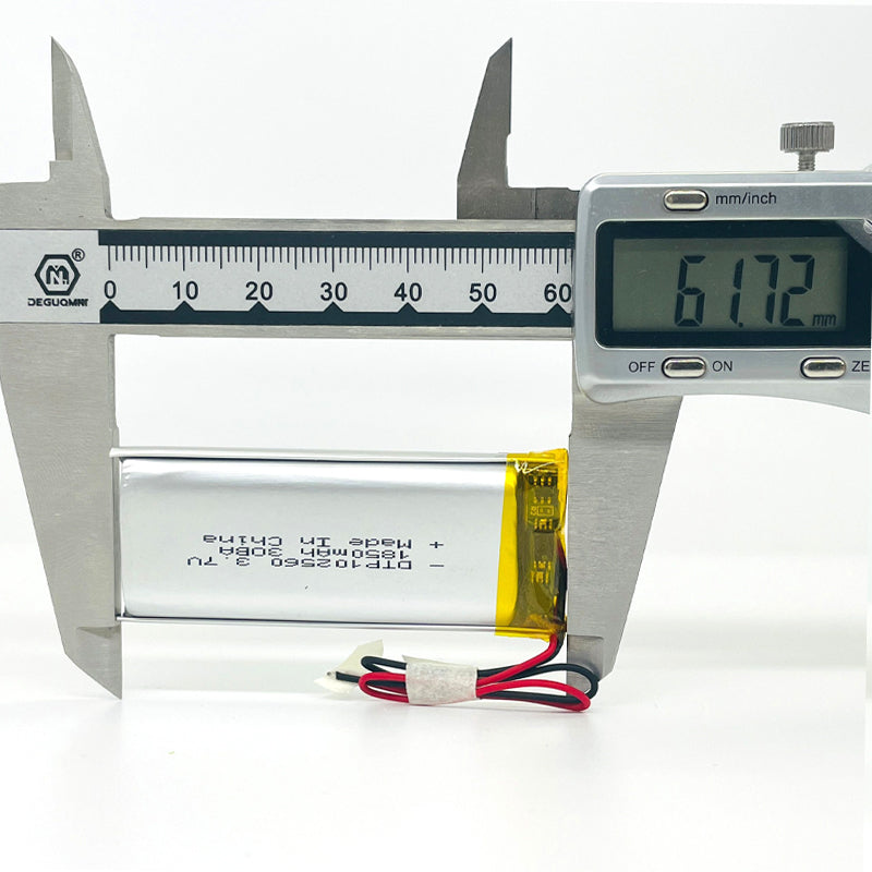 102560 1850mAh | 3.7V LiPo Lithium Ion Battery