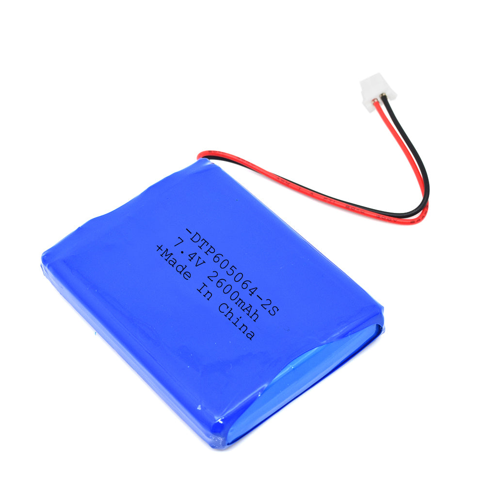 7.4V Lithium Battery Pack 605064-2S 2600mah