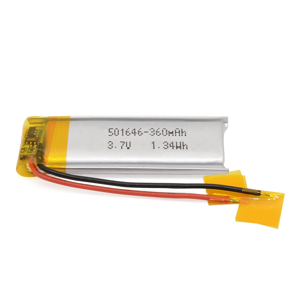 501646 360mAh with KC62133 | 3.7V LiPo Lithium Ion Battery