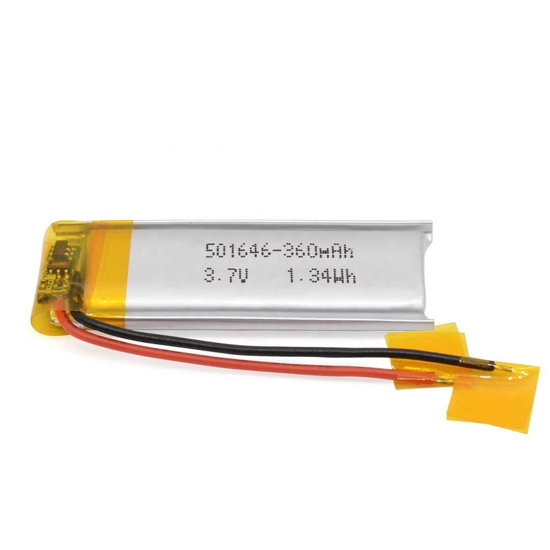 501646 360mAh with KC62133 | 3.7V LiPo Lithium Ion Battery