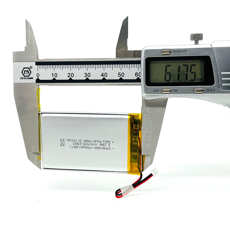 603660 1700mAh with KC62133, CB, CE & RoHS | 3.7V LiPo Lithium Ion Battery