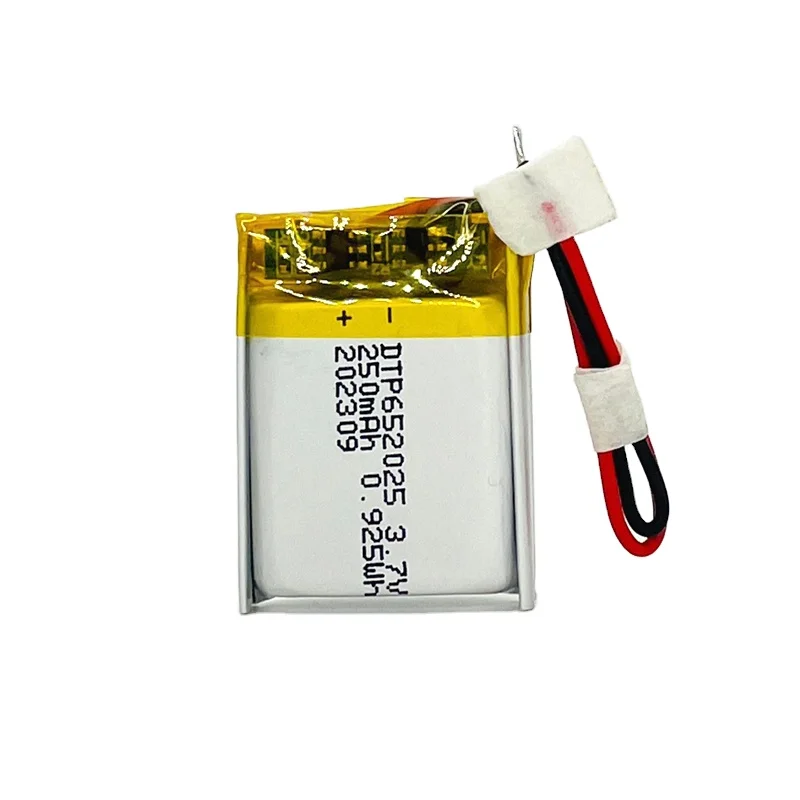 652025 250mAh 3.7V Lithium Ion Battery