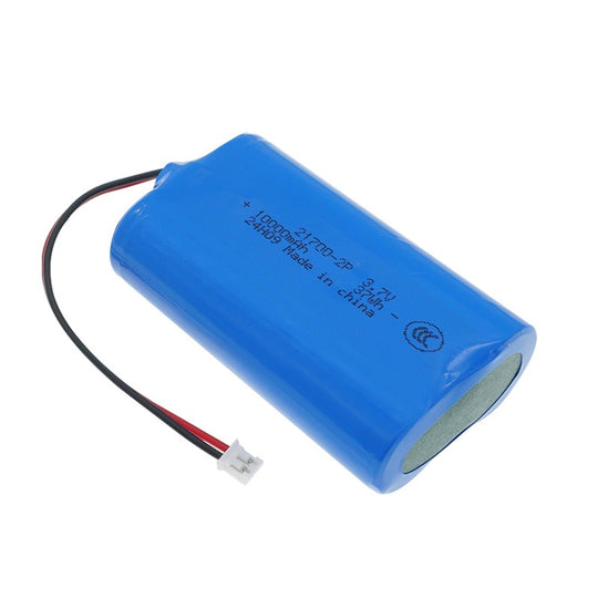 Cylindrical 21700-2P 3.7V 10000mah Li-ion Battery Pack (A-grade cell）