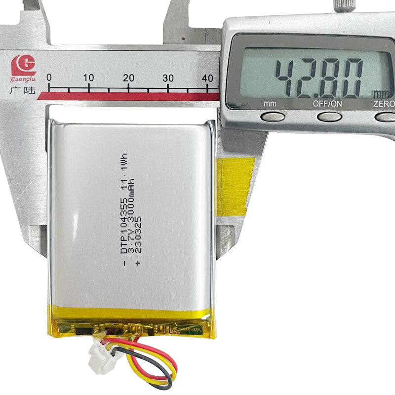 104355 3000mAh with PSE & CE | 3.7V LiPo Lithium Ion Battery