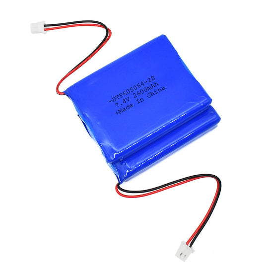 7.4V Lithium Battery Pack 605064-2S 2600mah
