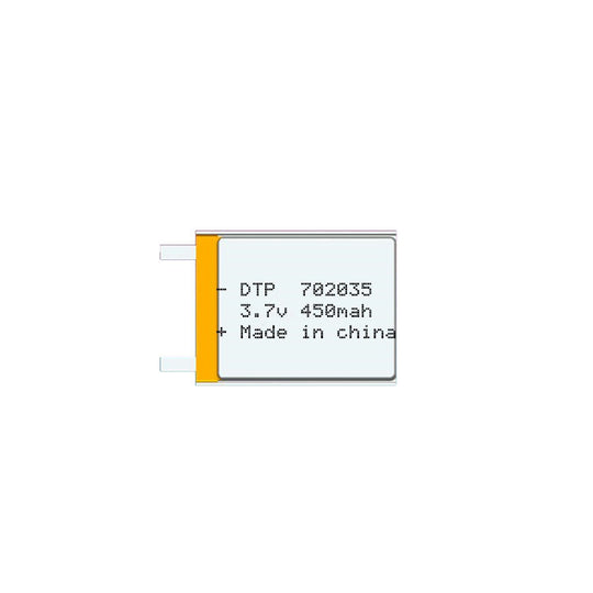 702035 450mAh with KC62133, UN38.3, UL1642, UL2054, BIS, CB & CCC | 3.7V LiPo Lithium Ion Battery