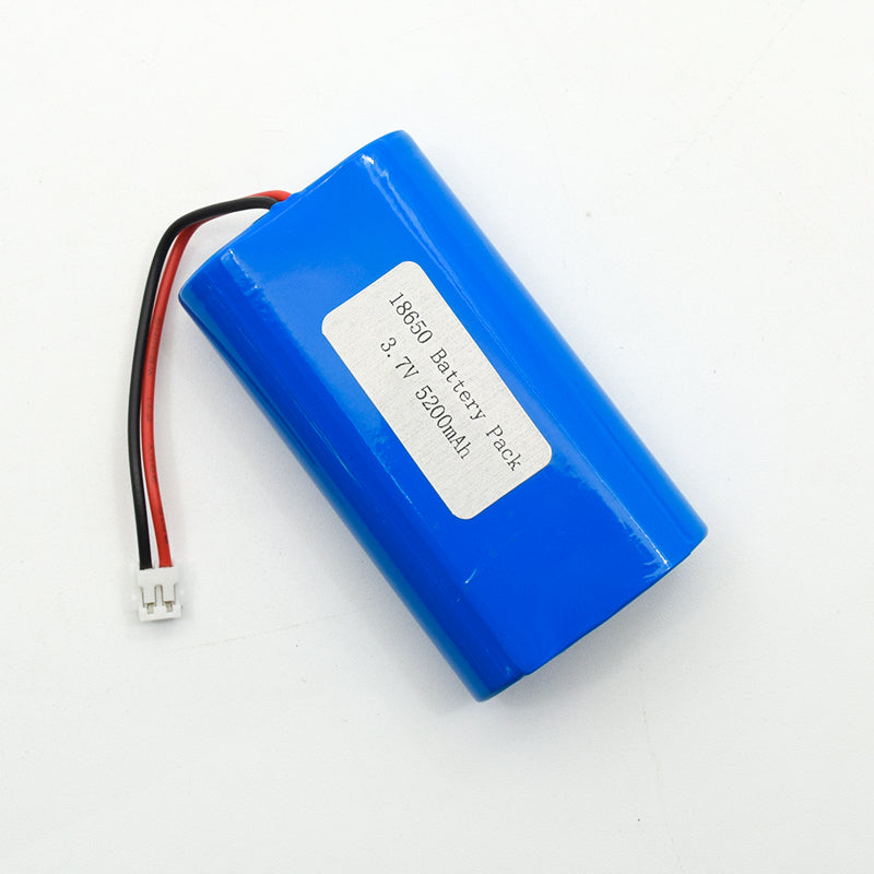 Cylindrical 18650-2P 3.7V  5200mah Li-ion Battery Pack (A-grade cell）