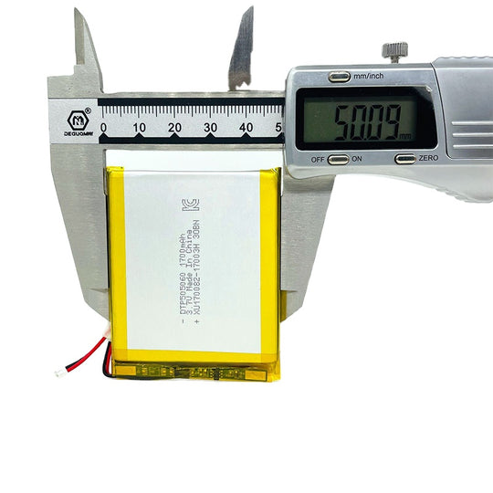 505060 1700mAh with KC62133, UN38.3, CB & RoHS | 3.7V LiPo Lithium Ion Battery