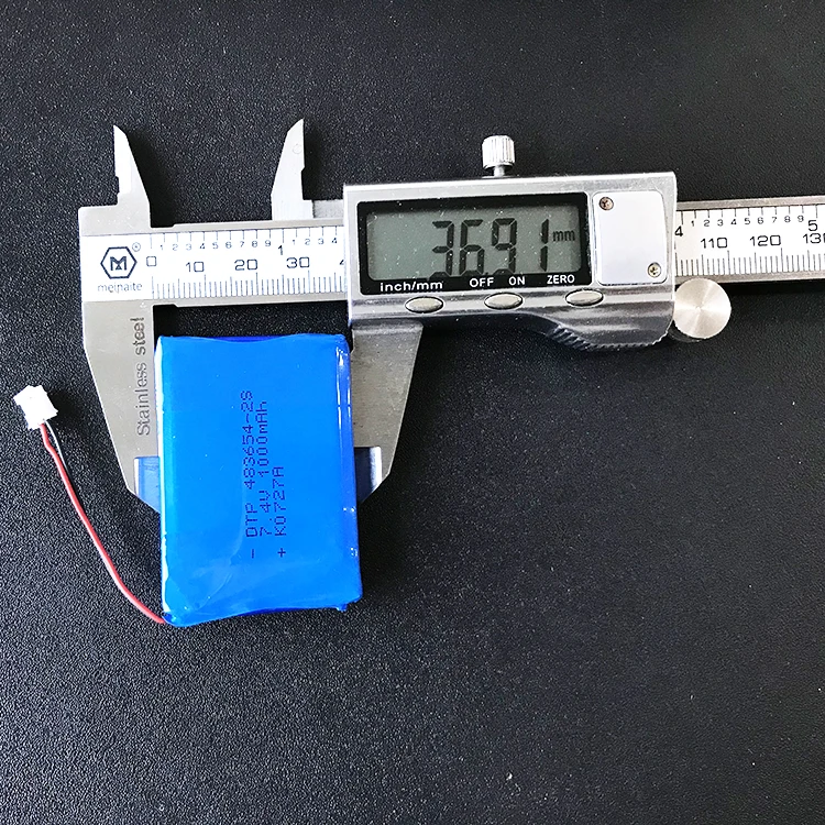 7.4V Lithium Battery Pack 483654-2S 1000mah