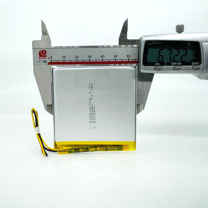 506768 3000mAh with CB | 3.7V LiPo Lithium Ion Battery