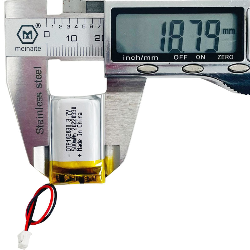 102030 500mAh with KC62133 & PSE | 3.7V LiPo Lithium Ion Battery