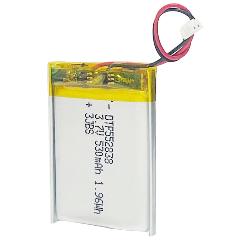 552838 530mAh with UN38.3, UL1642, CB, KC62133, CE, RoHS, MSDS/SDS | 3.7V LiPo Lithium Ion Battery