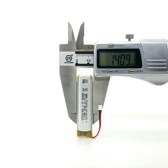 701456 450mAh with KC62133, UN38.3, CE & RoHS | 3.7V LiPo Lithium Ion Battery