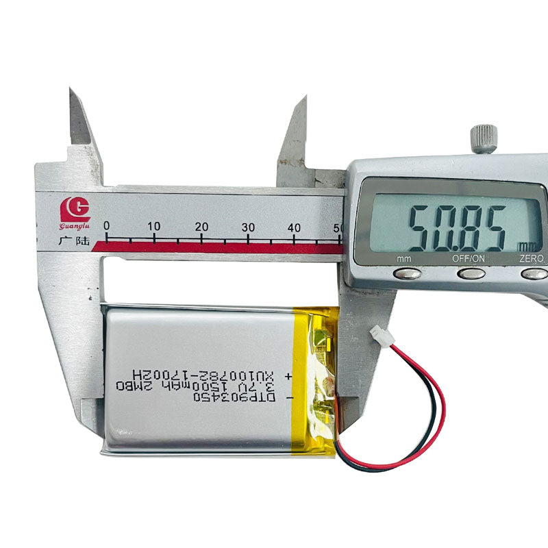 903450 1500mAh with KC62133, BIS & RoHS | 3.7V LiPo Lithium Ion Battery