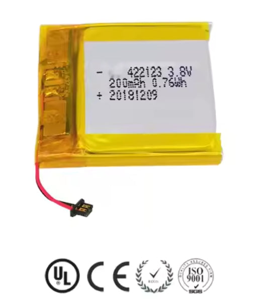 422123 200mAh | 3.8V High-Voltage LiPo Lithium Ion Battery