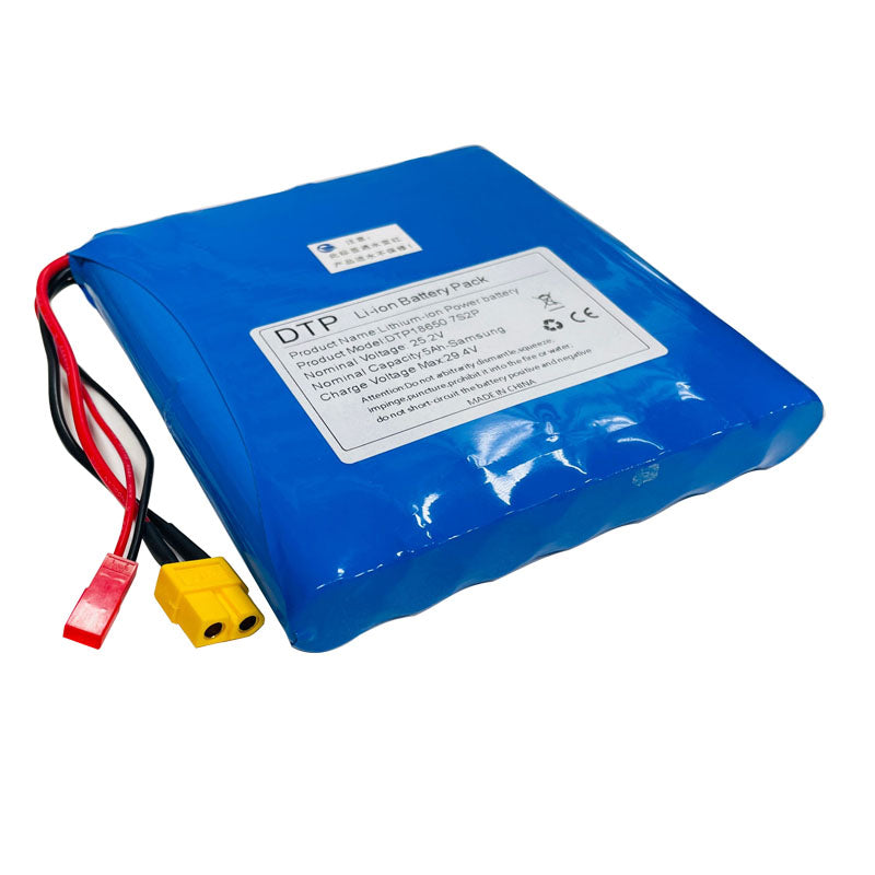 Cylindrical 18650-7S2P 25.2V 5000mah Li-ion Battery Pack (A-grade cell）
