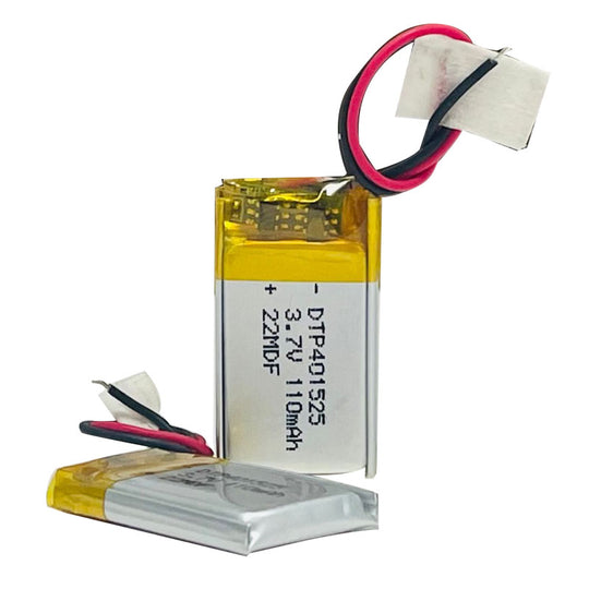 401525 110mAh with KC62133, UN38.3, CB, UL1642, BIS & CE | 3.7V LiPo Lithium Ion Battery